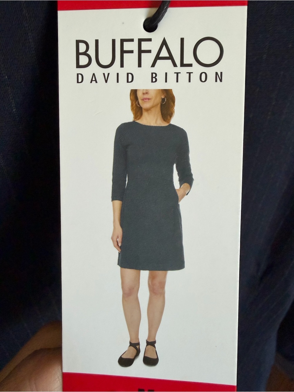 Buffalo David Bitton Women's Navy Stripe Sheath Dress